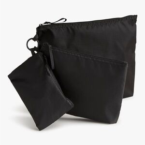 Vera Bradley black Ripstop Pouch Set. 3pc. NWT